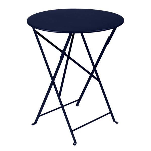 Bistro Outdoor Folding Table Round 60cm By Fermob in Deep Blue