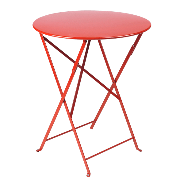 Bistro Outdoor Folding Table Round 60cm By Fermob in Poppy
