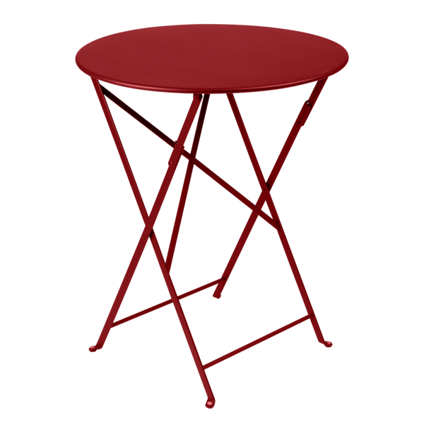 Bistro Outdoor Folding Table Round 60cm By Fermob in Chilli