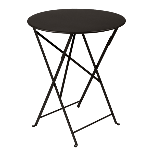 Bistro Outdoor Folding Table Round 60cm By Fermob in Liquorice
