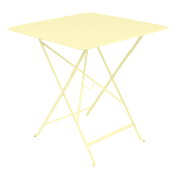 Bistro Outdoor Folding Table Square 71 x 71cm By Fermob in Frosted Lemon