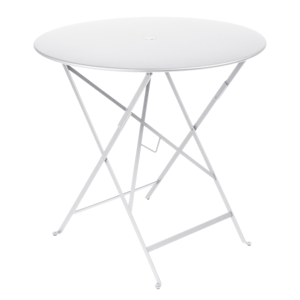 Bistro Outdoor Folding Table Round 77cm By Fermob in Cotton White