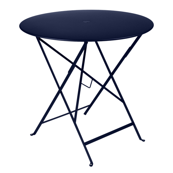 Bistro Outdoor Folding Table Round 77cm By Fermob in Deep Blue