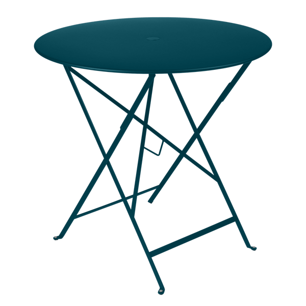 Bistro Outdoor Folding Table Round 77cm By Fermob in Acapulco Blue