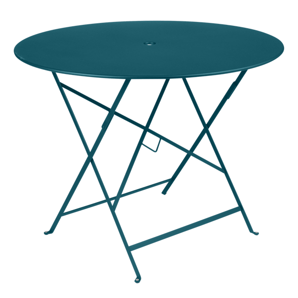 Bistro Outdoor Folding Table Round 96cm By Fermob in Acapulco Blue