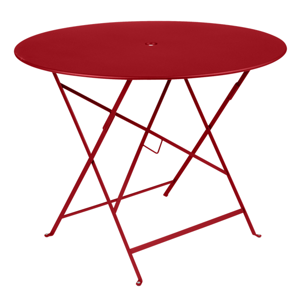 Bistro Outdoor Folding Table Round 96cm By Fermob in Poppy
