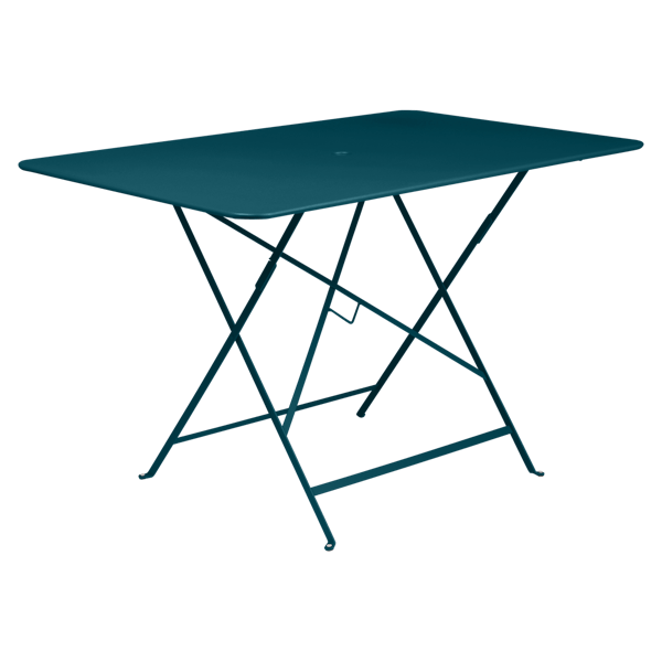 Bistro Outdoor Folding Table Rectangle 117 x 77cm By Fermob in Acapulco Blue