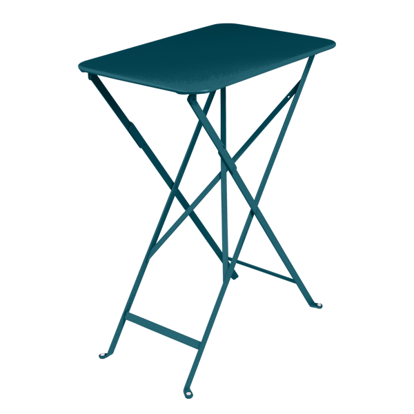 Bistro Outdoor Folding Table Rectangle 57 x 37cm By Fermob in Acapulco Blue
