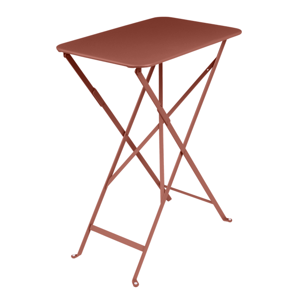Bistro Outdoor Folding Table Rectangle 57 x 37cm By Fermob in Red Ochre