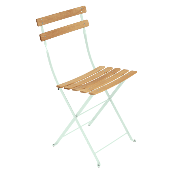 Bistro Outdoor Folding Chair - Wooden Slats By Fermob in Ice Mint