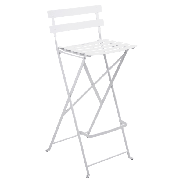 Bistro Outdoor Folding High Stool By Fermob in Cotton White