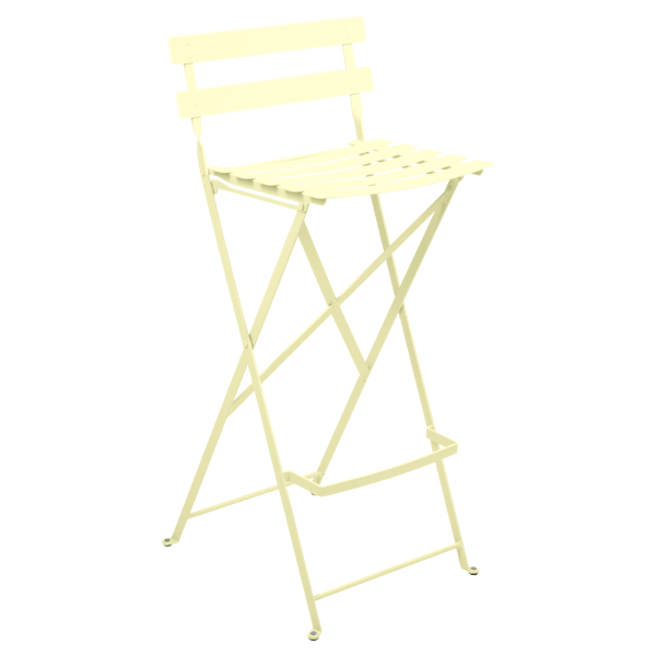 Bistro Outdoor Folding High Stool By Fermob in Frosted Lemon