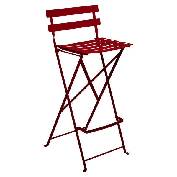 Bistro Outdoor Folding High Stool By Fermob in Chilli