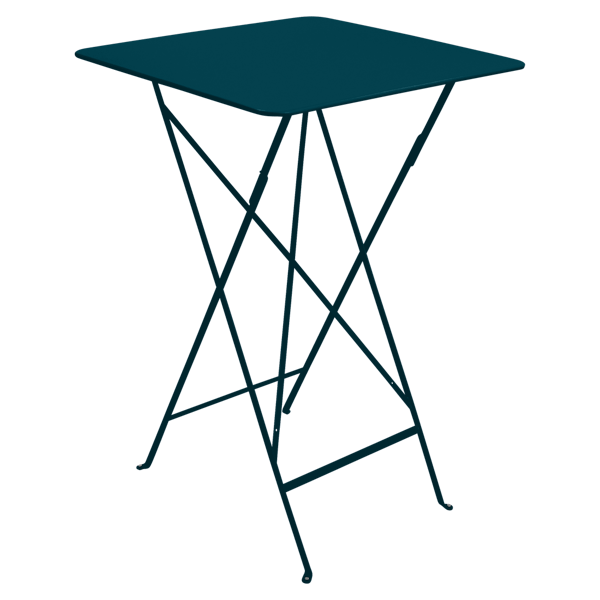 Bistro Outdoor Folding High Table 71 x 71cm By Fermob in Acapulco Blue