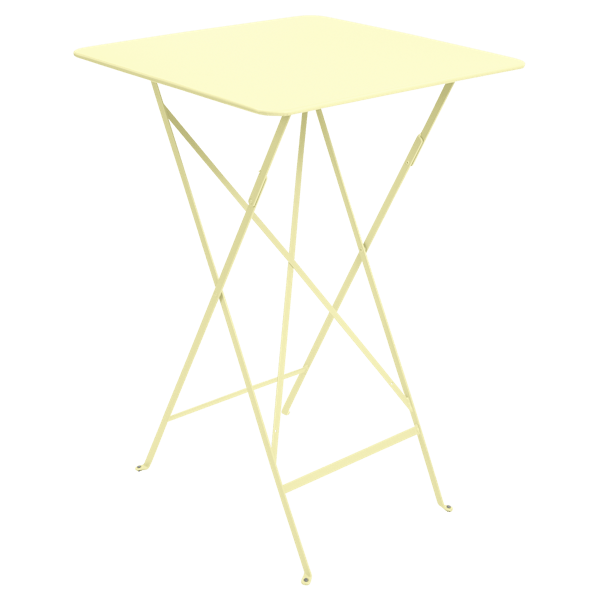 Bistro Outdoor Folding High Table 71 x 71cm By Fermob in Frosted Lemon