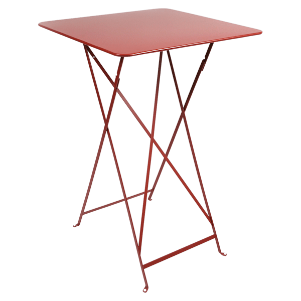 Bistro Outdoor Folding High Table 71 x 71cm By Fermob in Poppy