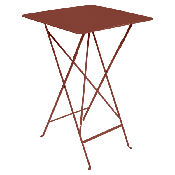 Bistro Outdoor Folding High Table 71 x 71cm By Fermob in Red Ochre