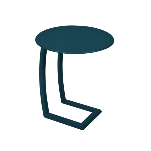 Alize Outdoor Offset Low Side Table By Fermob in Acapulco Blue