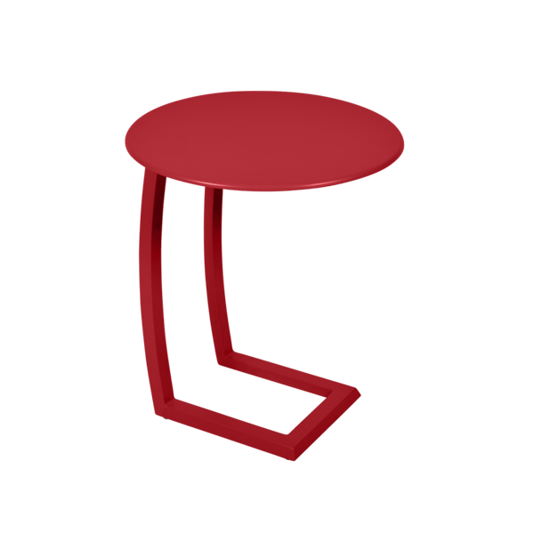 Alize Outdoor Offset Low Side Table By Fermob in Poppy