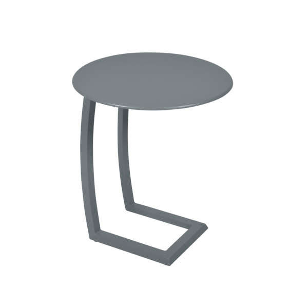 Alize Outdoor Offset Low Side Table By Fermob in Storm Grey
