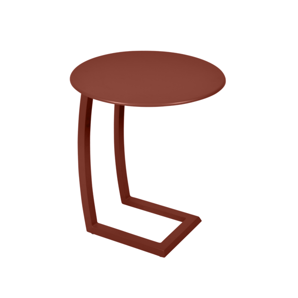 Alize Outdoor Offset Low Side Table By Fermob in Red Ochre