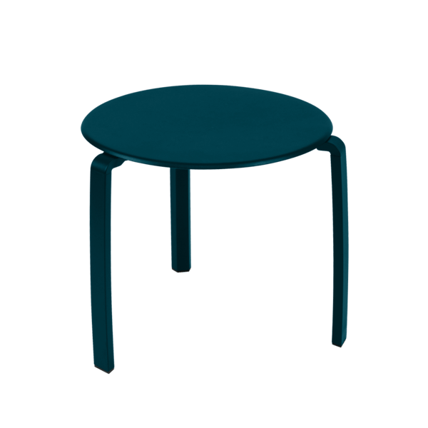 Alize Outdoor Low Side Table By Fermob in Acapulco Blue