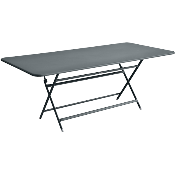 Caractere Large Folding Outdoor Dining Table 190 x 90cm By Fermob in Storm Grey