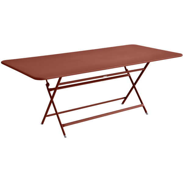 Caractere Large Folding Outdoor Dining Table 190 x 90cm By Fermob in Red Ochre