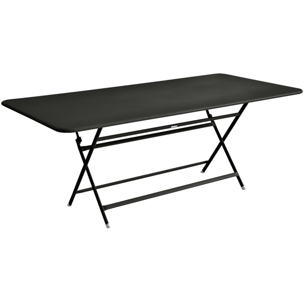 Caractere Large Folding Outdoor Dining Table 190 x 90cm By Fermob in Liquorice