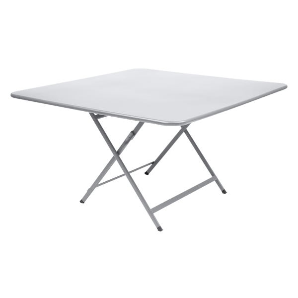Caractere Large Square Folding Outdoor Dining Table By Fermob in Cotton White