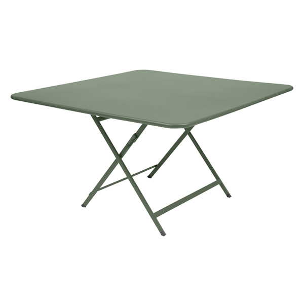Caractere Large Square Folding Outdoor Dining Table By Fermob in Cactus