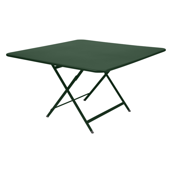 Caractere Large Square Folding Outdoor Dining Table By Fermob in Cedar Green
