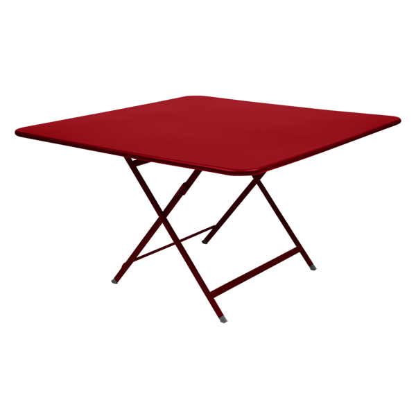 Caractere Large Square Folding Outdoor Dining Table By Fermob in Poppy