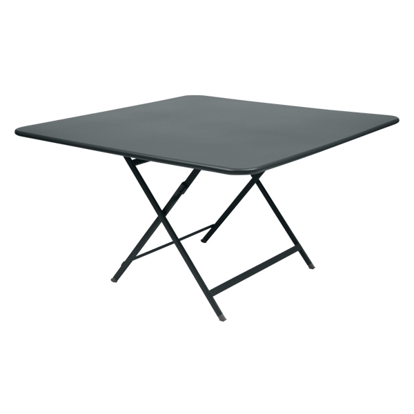 Caractere Large Square Folding Outdoor Dining Table By Fermob in Storm Grey