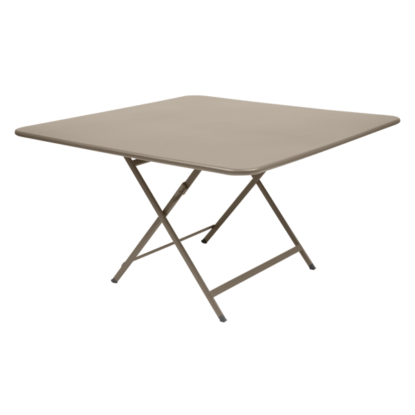 Caractere Large Square Folding Outdoor Dining Table By Fermob in Nutmeg