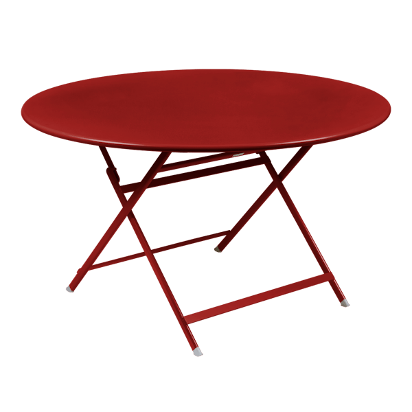Caractere Large Round Folding Outdoor Dining Table By Fermob in Poppy