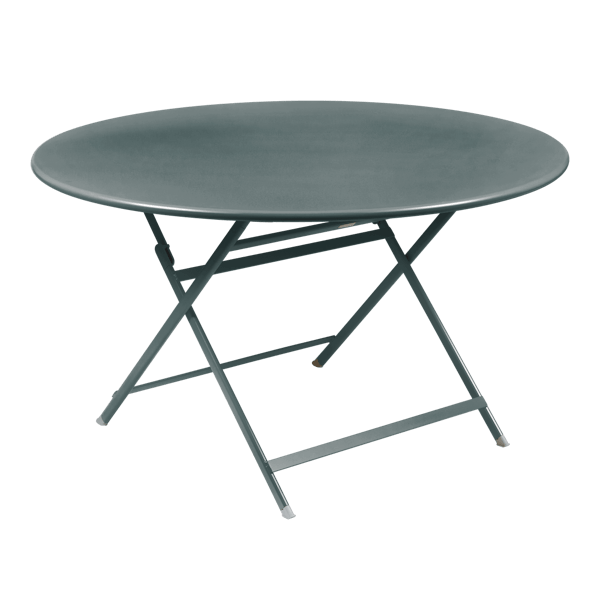 Caractere Large Round Folding Outdoor Dining Table By Fermob in Storm Grey
