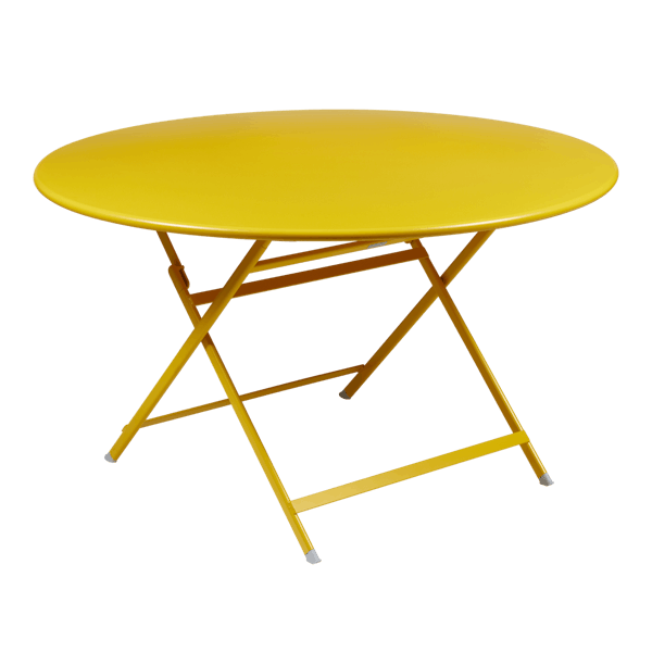 Caractere Large Round Folding Outdoor Dining Table By Fermob in Honey