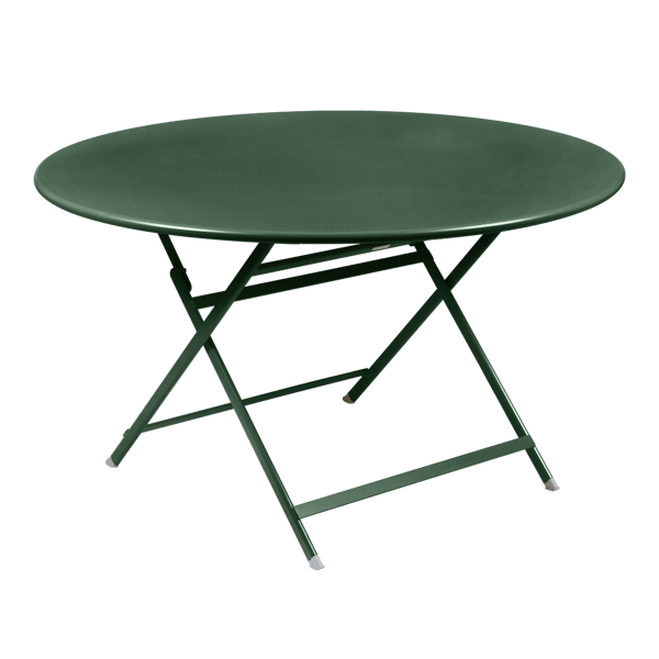 Caractere Large Round Folding Outdoor Dining Table By Fermob in Cedar Green