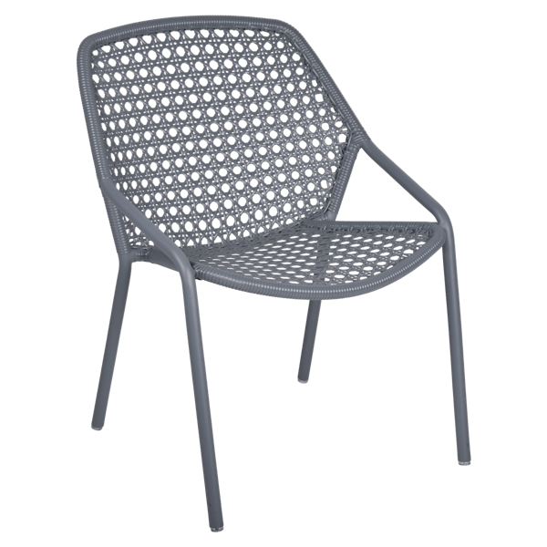 Croisette Outdoor Casual Armchair By Fermob in Storm Grey