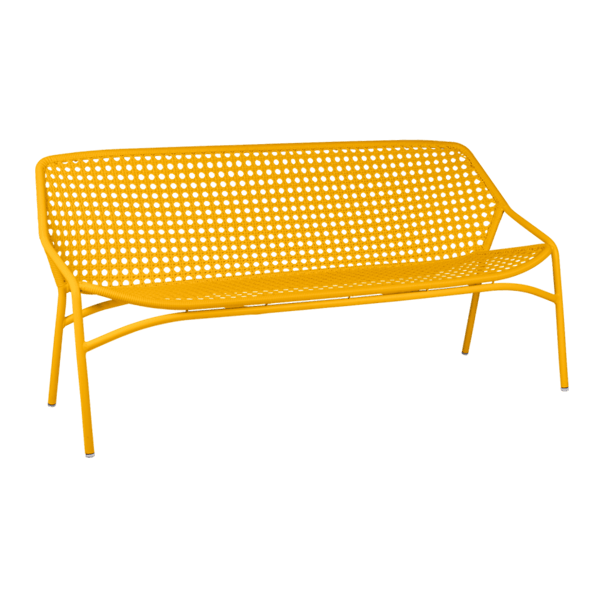 Croisette Outdoor Casual Bench Three Seater By Fermob in Honey 2023