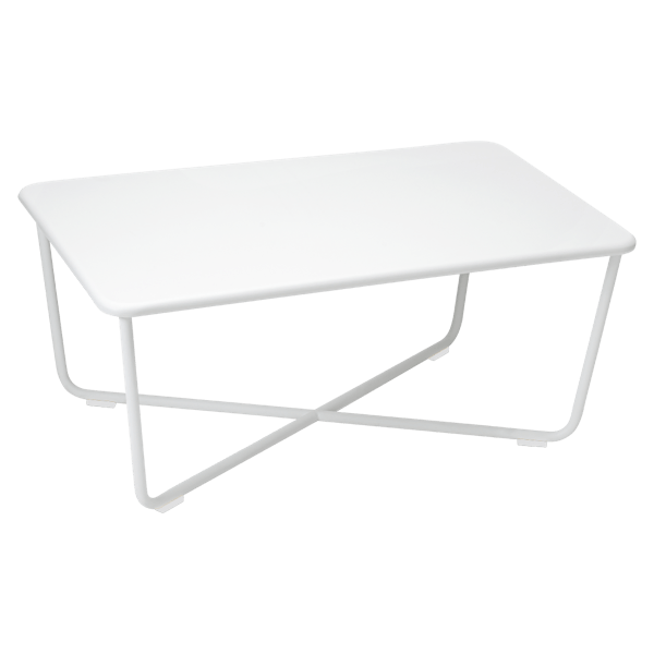 Croisette Outdoor Low Coffee Table By Fermob in Cotton White