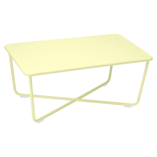 Croisette Outdoor Low Coffee Table By Fermob in Frosted Lemon