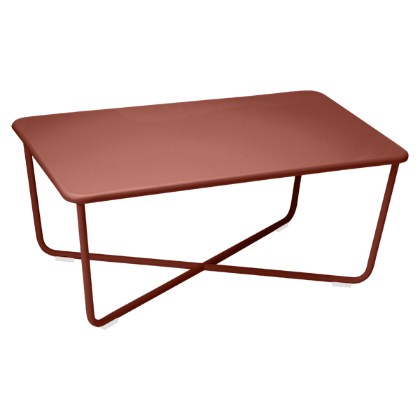 Fermob Croisette Low Table in Red Ochre