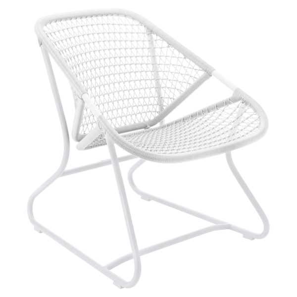 Sixties Outdoor Casual Armchair By Fermob in Cotton White
