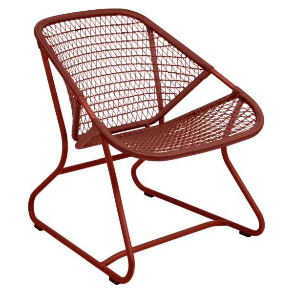 Sixties Outdoor Casual Armchair By Fermob in Red Ochre