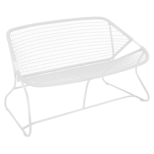 Sixties Outdoor Casual Bench By Fermob in Cotton White
