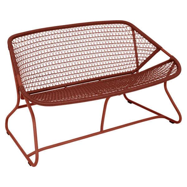 Sixties Outdoor Casual Bench By Fermob in Red Ochre