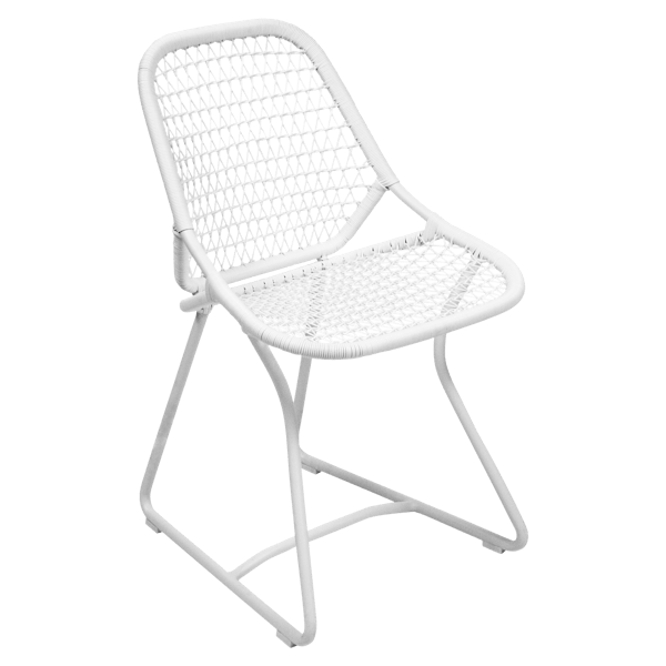 Sixties Outdoor Dining Chair By Fermob in Cotton White