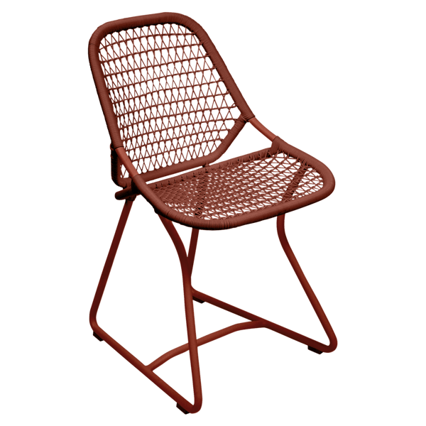 Sixties Outdoor Dining Chair By Fermob in Red Ochre